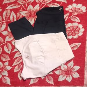 Tommie Copper Bundle 2pc Black Leggings And Pink Top Back Support Sz2XL